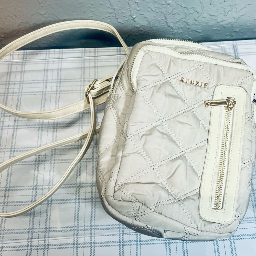 Elegant White Quilted Crossbody Bag